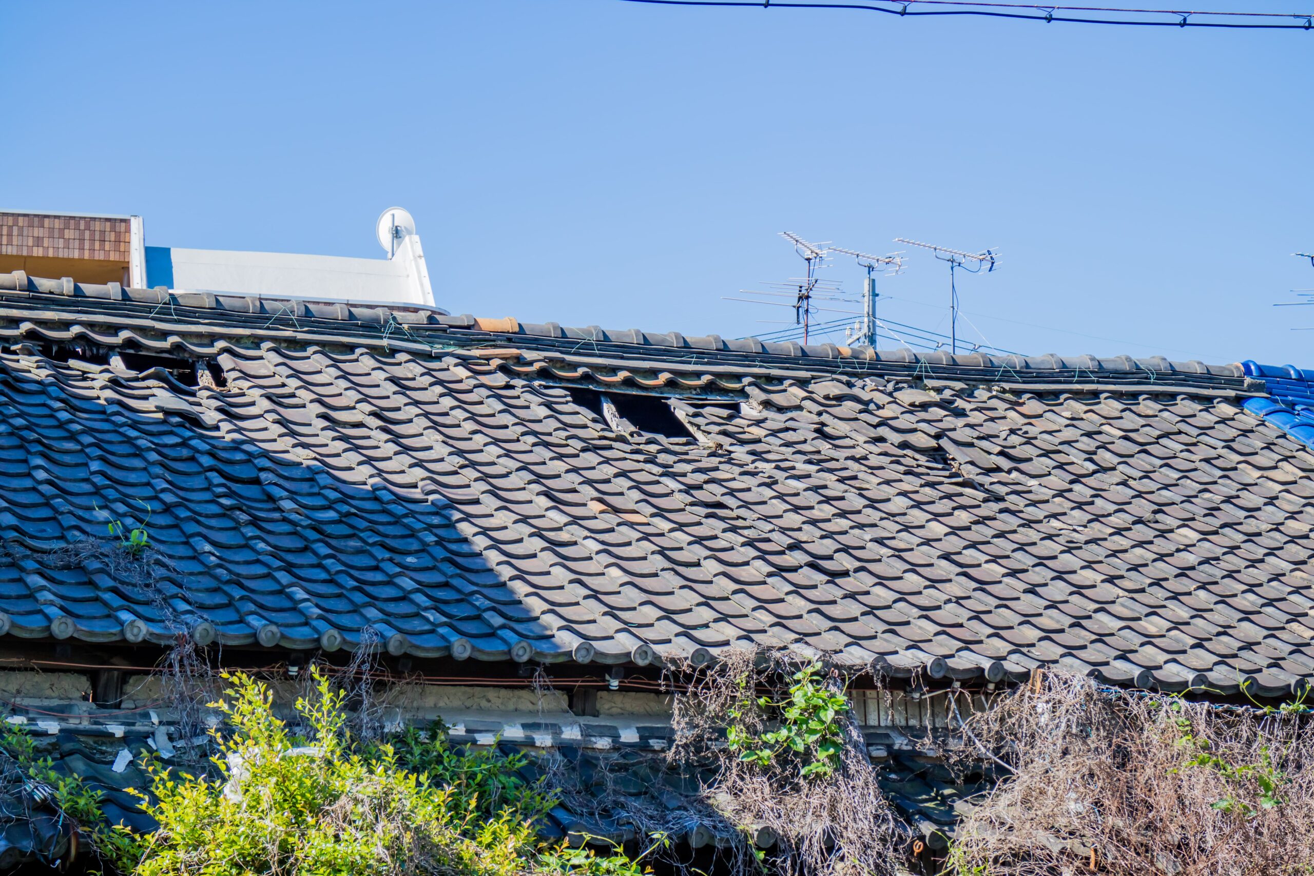 屋根が飛んだ・破損した